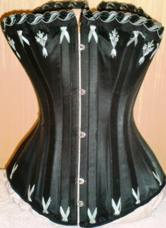 xxM97M 2 Watchspring Black Corset with embroidery